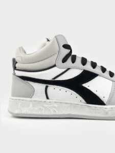 DIADORA Magic Basket Demi Cut Icona Leather White:Lunar Rock4