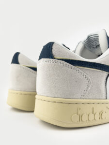 DIADORA Magic Basket Low Suede Leather White:Blue Caspian Sea3