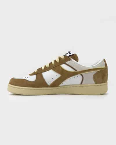 DIADORA Magic Basket Low Suede Leather white brown dijon2 DIADORA DIADORA Magic Basket Low Suede Leather white/brown dijon