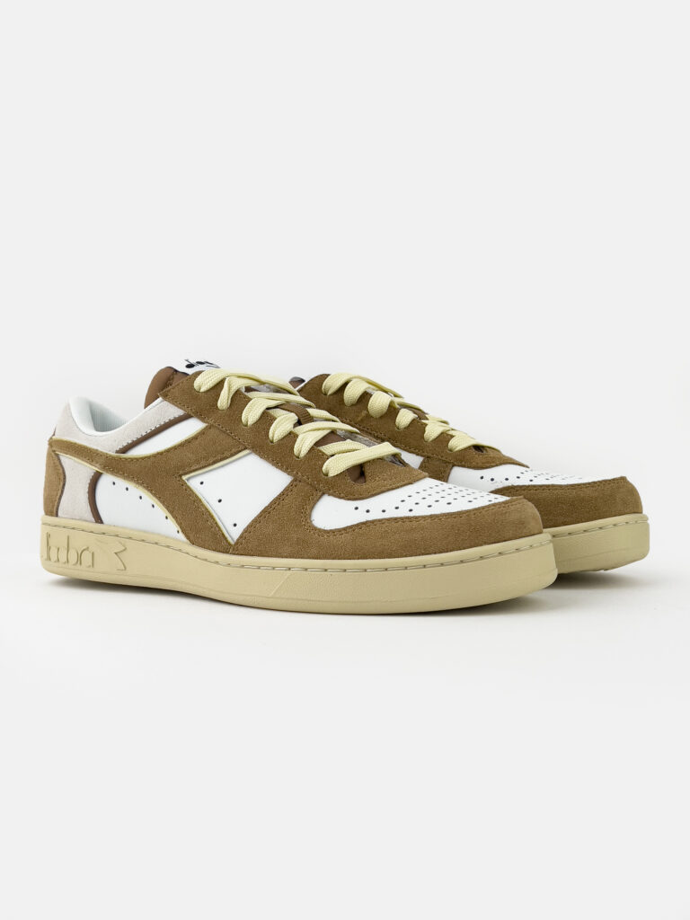 DIADORA Magic Basket Low Suede Leather whitebrown dijon4 DIADORA DIADORA Magic Basket Low Suede Leather white/brown dijon