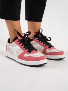 DIADORA Magic Basket Low Suede WN White:Tea Rose:Black1