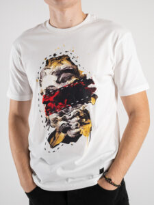 GIANNI LUPO T-shirt in cotone con stampa Statua:Poseidone GL520L Bianco5