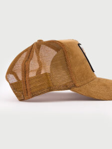 GOORIN BROS Cappellino Cammello in velluto con retina e patch bianca stampa PIT BULL12