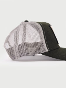 GOORIN BROS Cappellino Verde con retina grigia e patch bianca stampa cane BAD BOY13
