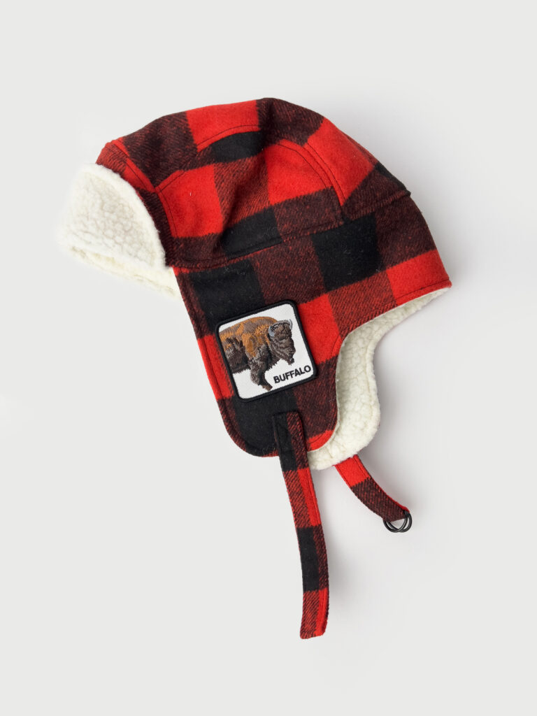GOORIN BROS Cappellino modello aviatore scozzese con pacht bianca stampa BUFFALO