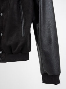 IMPERIAL Bomber varsity con maniche in ecopelle U3025495 Nero (1)