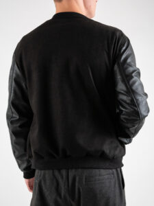 IMPERIAL Bomber varsity con maniche in ecopelle U3025495 Nero (6)