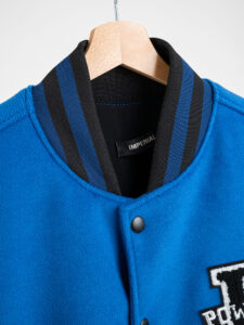 IMPERIAL Bomber varsity con maniche in ecopelle lavorata U3025546 Bluette (9)