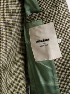 IMPERIAL Giacca da abito misto lana in fantasia pied de poule JZ1EEMR Verde:Moro13