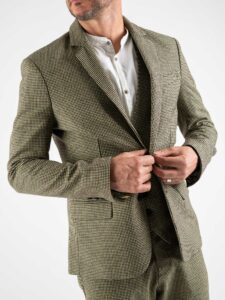 IMPERIAL Giacca da abito misto lana in fantasia pied de poule JZ1EEMR Verde:Moro4
