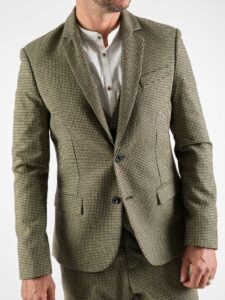 IMPERIAL Giacca da abito misto lana in fantasia pied de poule JZ1EEMR Verde:Moro5