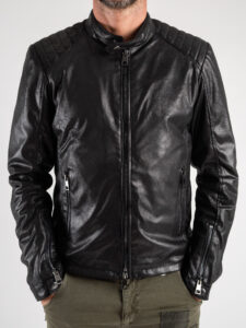 IMPERIAL Giubbino biker leggero con zip e tasche effetto used U3025541 Nero (6)