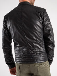 IMPERIAL Giubbino biker leggero con zip e tasche effetto used U3025541 Nero (7)