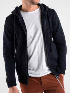 IMPERIAL Maglione cardigan con cappuccio M3614NEWS Blu (5)