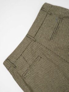 IMPERIAL Pantalone da abito misto lana in fantasia pied de poule PWB0EMR Verde:Moro2