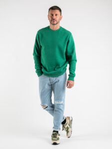 ONLY&SONS Felpa girocollo felpata CERES 22018683 Verdant Green (2)