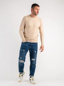 ONLY&SONS Jeans carrot e cropped con rotture AVI BEAM 22022959 Blue Denim (4)