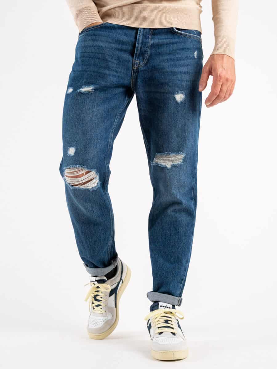 ONLY&SONS Jeans carrot e cropped con rotture AVI BEAM 22022959 Blue Denim