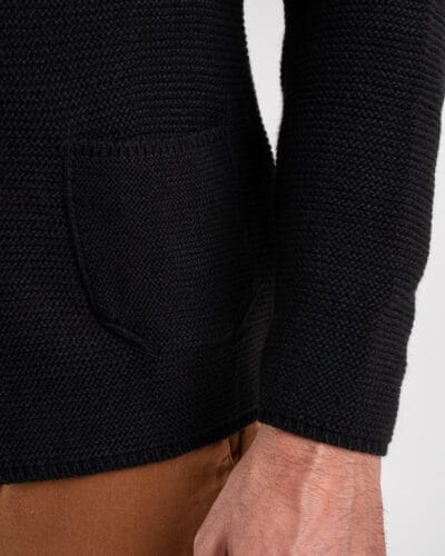 OVER D Giacca basica in maglia con collo a V Nera 9 OVER-D OVER-D Giacca basica in maglia con collo a V Nera