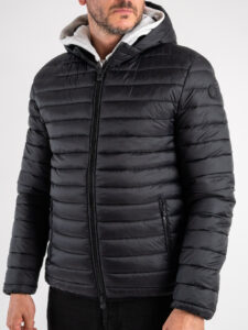 OVER-D Piumino leggero bicolore con cappuccio J02 BluRoyal (2)