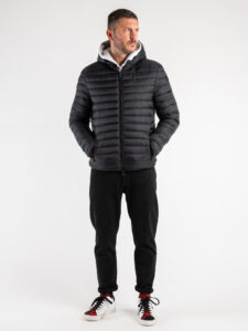 OVER-D Piumino leggero bicolore con cappuccio J02 BluRoyal (4)