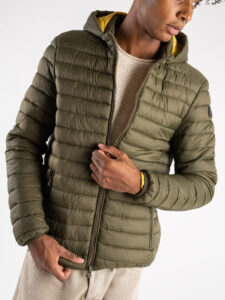 OVER-D Piumino leggero bicolore con cappuccio J02 MilitareSenape (3)