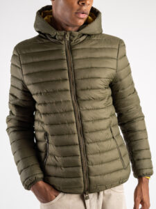 OVER-D Piumino leggero bicolore con cappuccio J02 MilitareSenape (4)