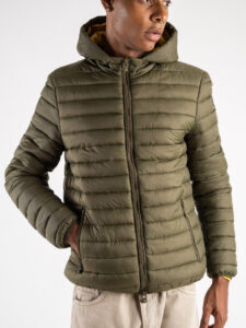 OVER-D Piumino leggero bicolore con cappuccio J02 MilitareSenape (5)