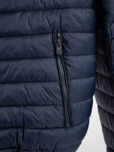 OVER-D Piumino leggero bicolore con collo coreana J03 BluRoyal (1)