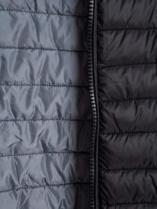 OVER-D Piumino leggero bicolore con collo coreana J03 NeroGrigio (1)