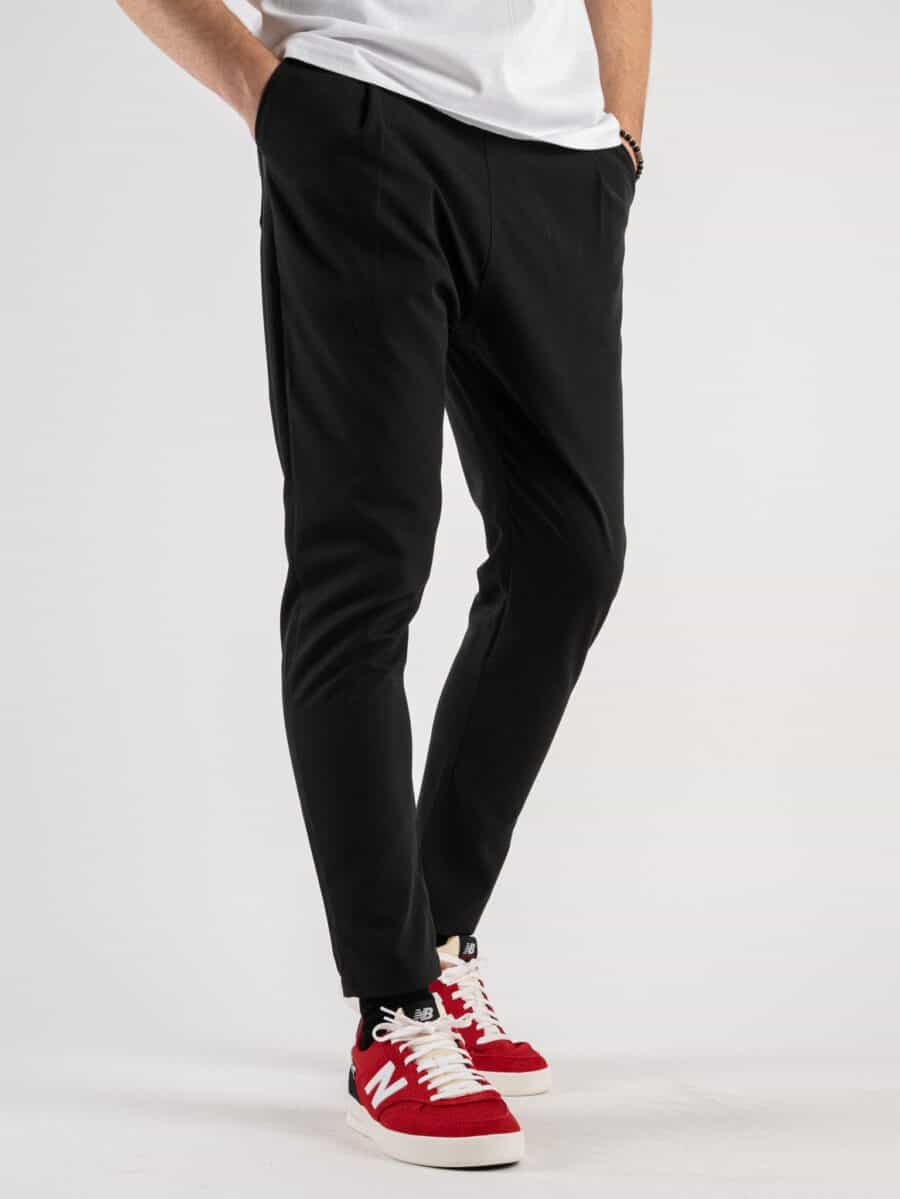 Pantalaccio morbido in poliviscosa con coulisse 5100 Nero