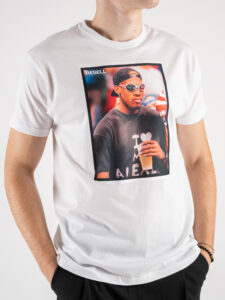 RESELL T-shirt in cotone con stampa DENNIS RODMAN 414 Bianco1
