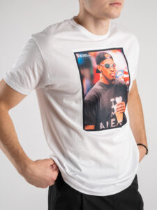 RESELL T-shirt in cotone con stampa DENNIS RODMAN 414 Bianco2
