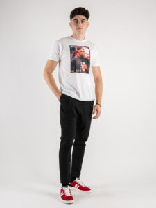 RESELL T-shirt in cotone con stampa DENNIS RODMAN 414 Bianco4
