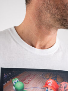 RESELL T-shirt in cotone con stampa MARIO KART 382 Bianca (4)