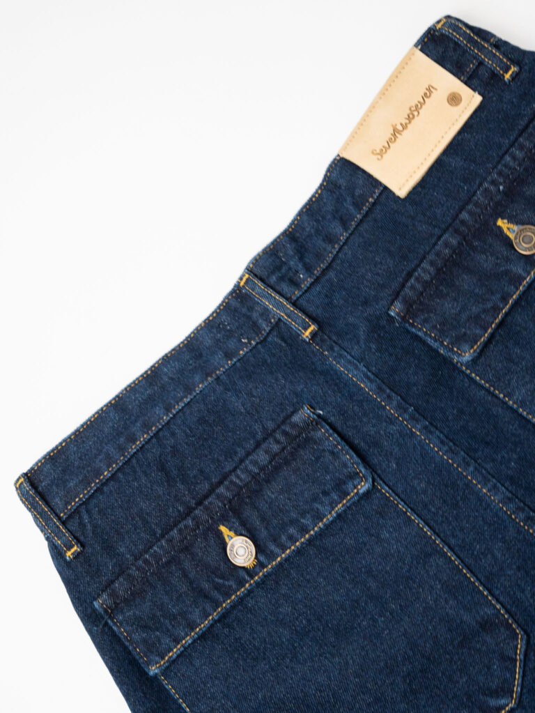SEVENTWOSEVEN Jeans lavaggio scuro senza rotture con tasconi 110C Blu10 MOD MOD Jeans work lavaggio scuro senza rotture con tasconi 110/C Blu