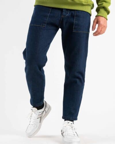 SEVENTWOSEVEN Jeans lavaggio scuro senza rotture con tasconi 110C Blu2 MOD MOD Jeans work lavaggio scuro senza rotture con tasconi 110/C Blu