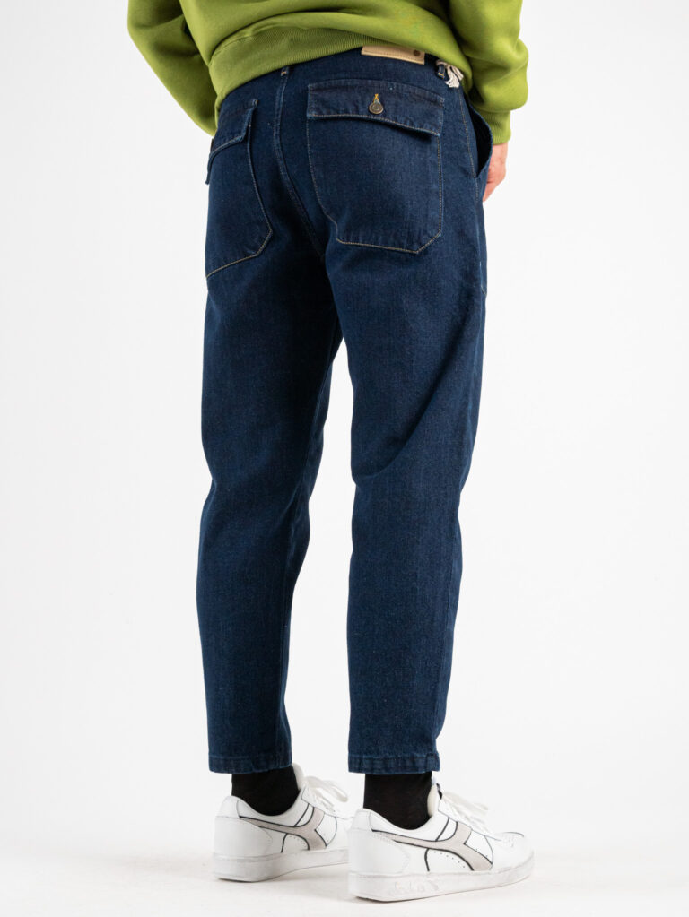 SEVENTWOSEVEN Jeans lavaggio scuro senza rotture con tasconi 110C Blu7 MOD MOD Jeans work lavaggio scuro senza rotture con tasconi 110/C Blu