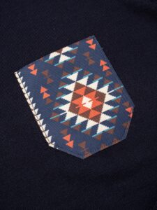 V2 Maglione girocollo basico con taschino AZTECO 23 Blu (1)