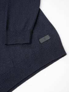 V2 Maglione girocollo basico con taschino BANDANA 27 Blu (1)