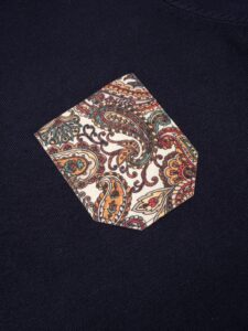 V2 Maglione girocollo basico con taschino BANDANA 27 Blu (8)