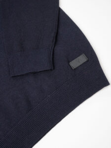 V2 Maglione girocollo basico con taschino FLOREALE 20 Blu (4)