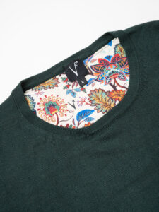 V2 Maglione girocollo basico con taschino FLOREALE 21 Verde (8)