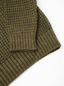V2 Maglione girocollo misto lana con taschino PATCHWORK 22 Militare (1)