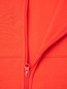 ADIDAS Felpa con zip,cappuccio e logo HI5397 Rossa