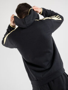 ADIDAS Felpa con zip,cappuccio e logo HK4460 Nera (6)