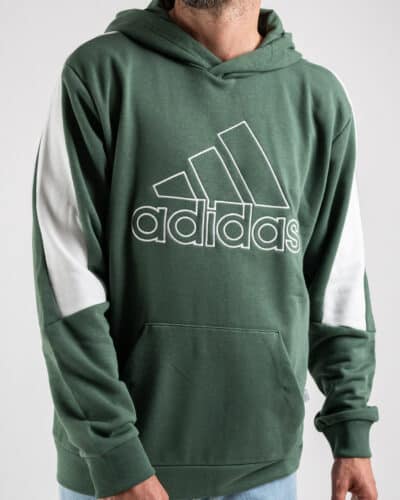 ADIDAS Felpa garzata con cappuccio e logo HM7876 Verde 5 Nuovi Arrivi