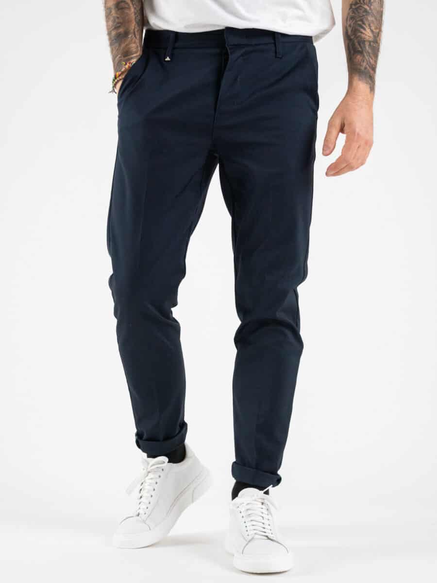 BERNA Pantalone basico in tessuto tecnico 223082 Blu
