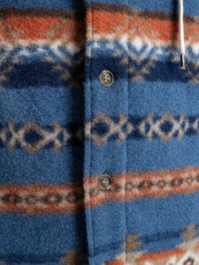 BL11 Giacchetta in fantasia peruviana con cappuccio FLA Blu (12)
