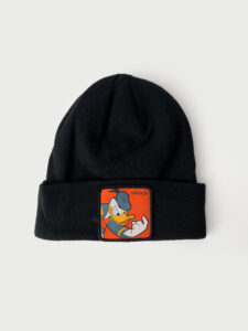 CAPSLAB Cuffia con patch rossa stampa looney tunes DONALD Nero